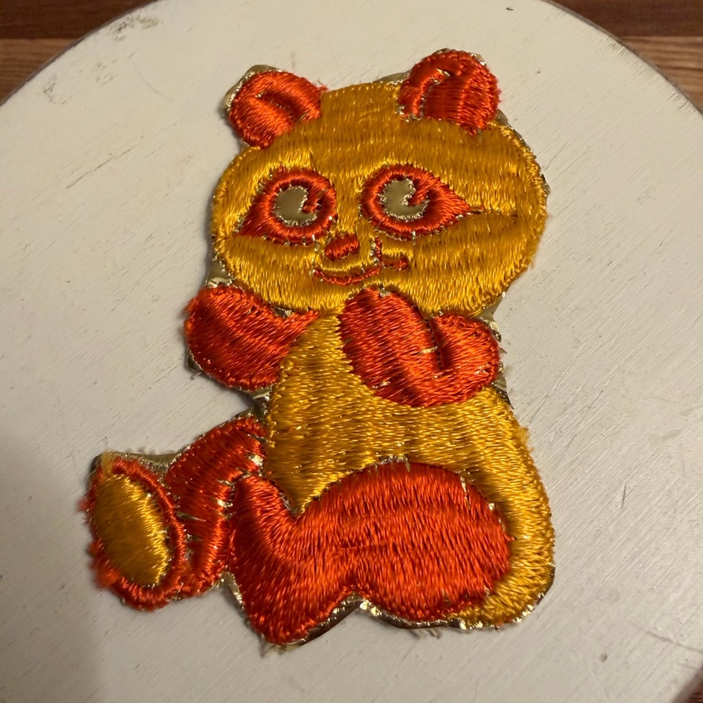 Vintage Teddy Bear Sew On Patch 1970s